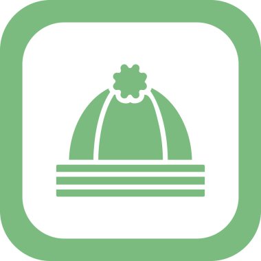 Beanie, ikon, vektör illüstrasyonu