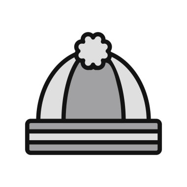 Beanie, ikon, vektör illüstrasyonu