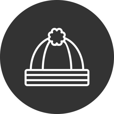 Beanie, ikon, vektör illüstrasyonu