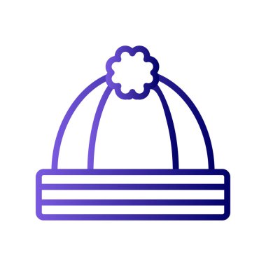 Beanie, ikon, vektör illüstrasyonu