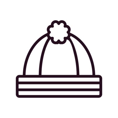 Beanie, ikon, vektör illüstrasyonu