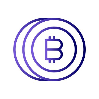 Bitcoin simgesi vektör illüstrasyonu