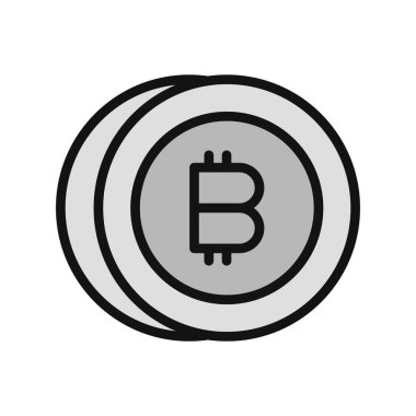 Bitcoin simgesi vektör illüstrasyonu