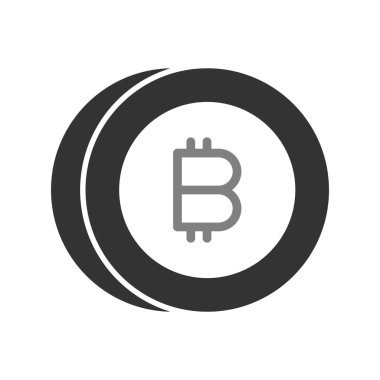 Bitcoin simgesi vektör illüstrasyonu