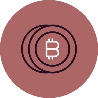 Bitcoin simgesi vektör illüstrasyonu