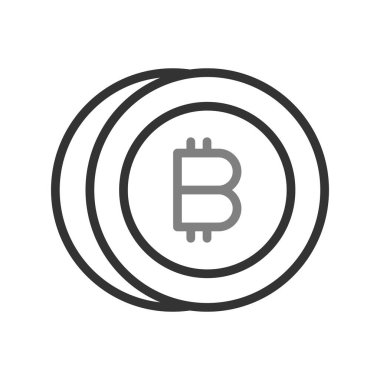Bitcoin simgesi vektör illüstrasyonu