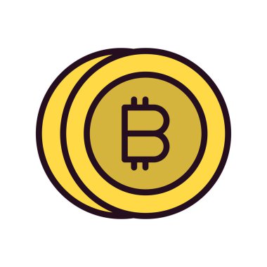 Bitcoin simgesi vektör illüstrasyonu