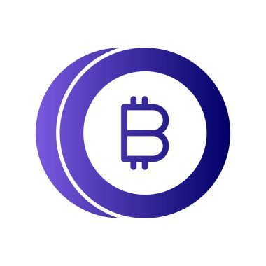 Bitcoin simgesi vektör illüstrasyonu