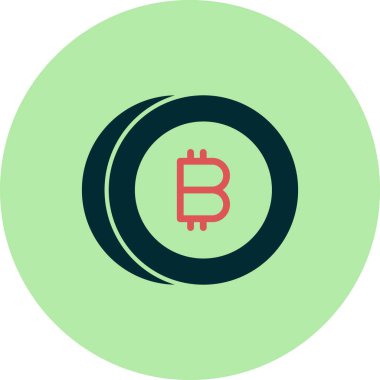 Bitcoin simgesi vektör illüstrasyonu