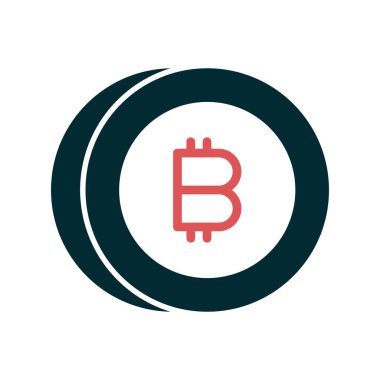 Bitcoin simgesi vektör illüstrasyonu