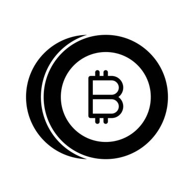 Bitcoin simgesi vektör illüstrasyonu
