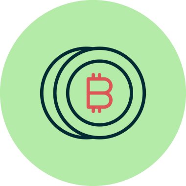 Bitcoin simgesi vektör illüstrasyonu