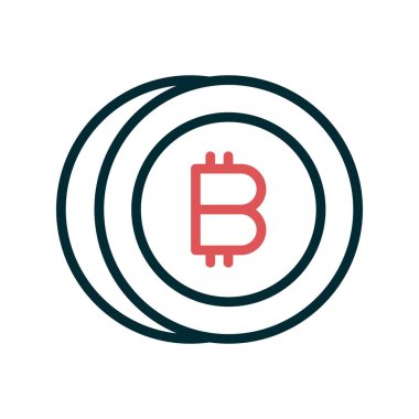 Bitcoin simgesi vektör illüstrasyonu