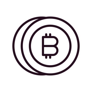 Bitcoin simgesi vektör illüstrasyonu