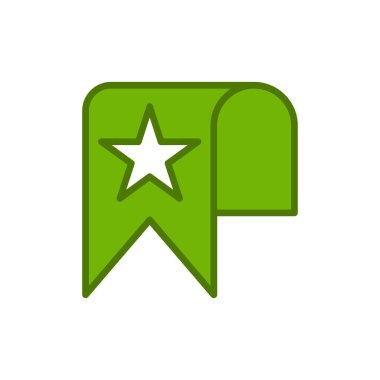 Yıldız simgesi, vektör illüstrasyonlu yer imi