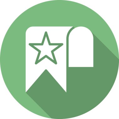 Yıldız simgesi, vektör illüstrasyonlu yer imi