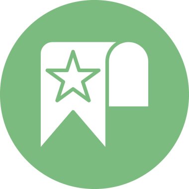 Yıldız simgesi, vektör illüstrasyonlu yer imi