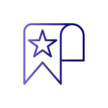 Yıldız simgesi, vektör illüstrasyonlu yer imi