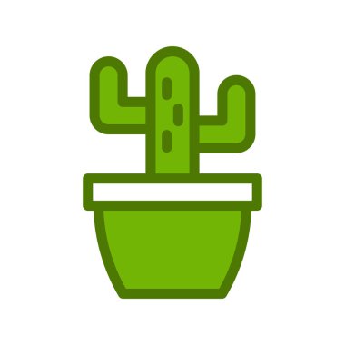 Kaktüs simgesi vektör illüstrasyonu