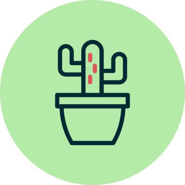 Kaktüs simgesi vektör illüstrasyonu