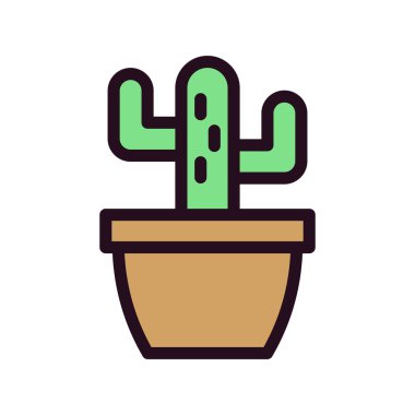 Kaktüs simgesi vektör illüstrasyonu