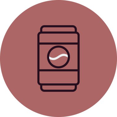 Metal kutu simgesinin vektör illüstrasyonu 