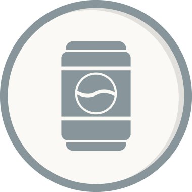 Metal kutu simgesinin vektör illüstrasyonu 