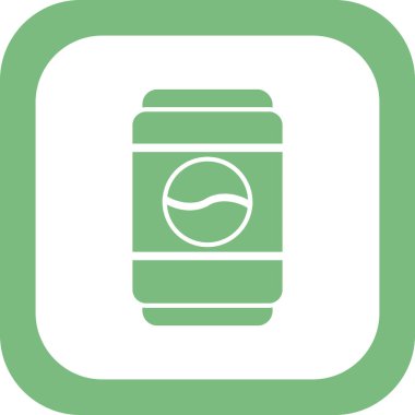 Metal kutu simgesinin vektör illüstrasyonu 