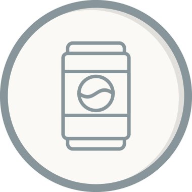 Metal kutu simgesinin vektör illüstrasyonu 