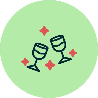 Şampanya bardağı vektör çizim