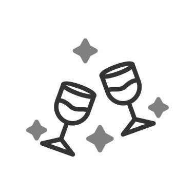 Şampanya bardağı vektör çizim