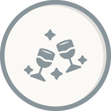 Şampanya bardağı vektör çizim