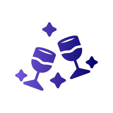 Şampanya bardağı vektör çizim