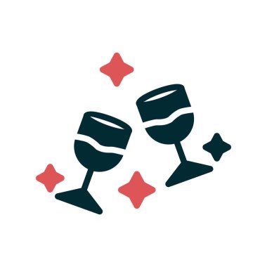 Şampanya bardağı vektör çizim