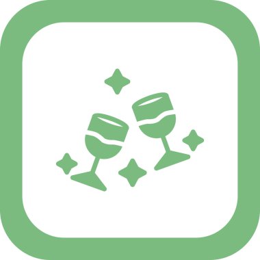 Şampanya bardağı vektör çizim