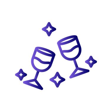 Şampanya bardağı vektör çizim