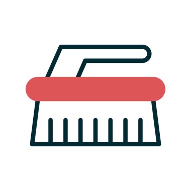 Temizlik fırça simge vektör çizim