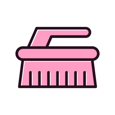 Temizlik fırça simge vektör çizim