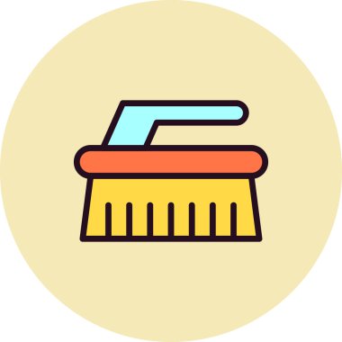 Temizlik fırça simge vektör çizim