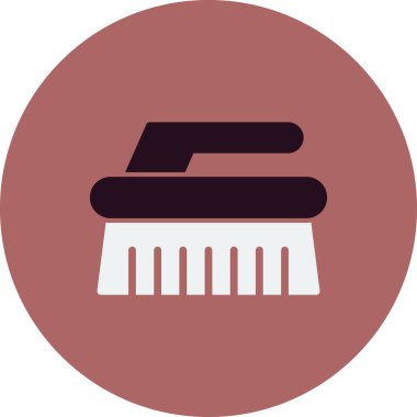 Temizlik fırça simge vektör çizim