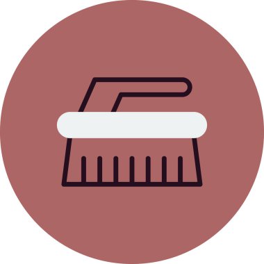 Temizlik fırça simge vektör çizim