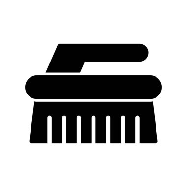 Temizlik fırça simge vektör çizim