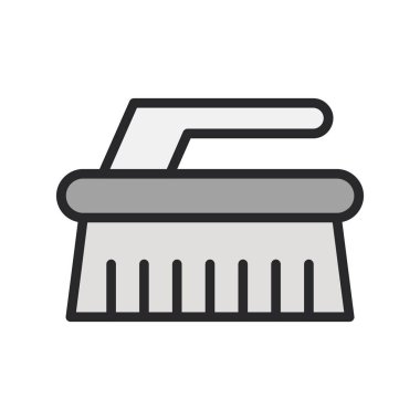 Temizlik fırça simge vektör çizim