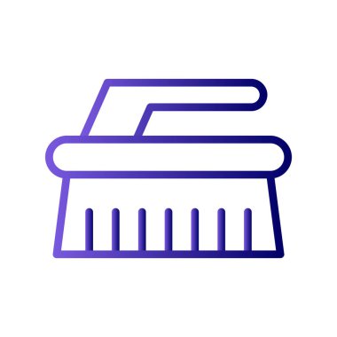 Temizlik fırça simge vektör çizim