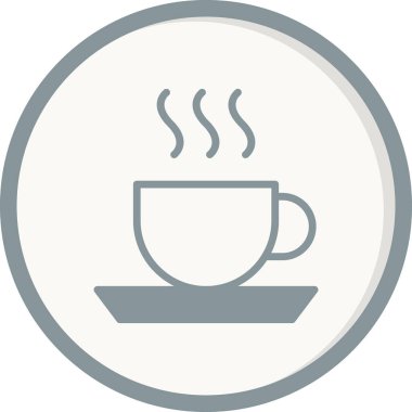 kahve ya da çay ikonu vektör çizimi