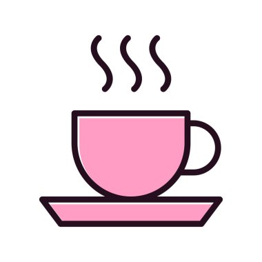 kahve ya da çay ikonu vektör çizimi