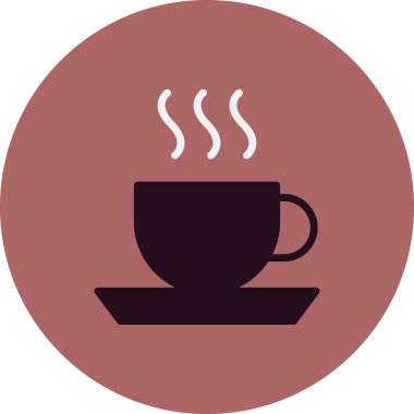 kahve ya da çay ikonu vektör çizimi