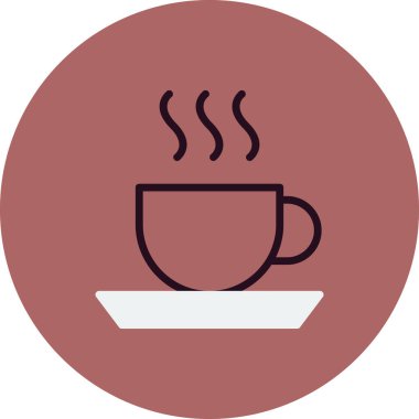 kahve ya da çay ikonu vektör çizimi