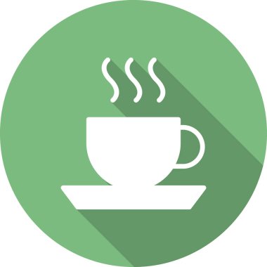 kahve ya da çay ikonu vektör çizimi