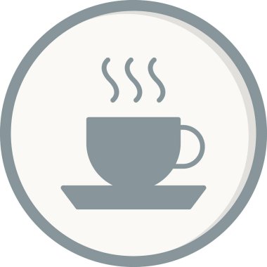 kahve ya da çay ikonu vektör çizimi